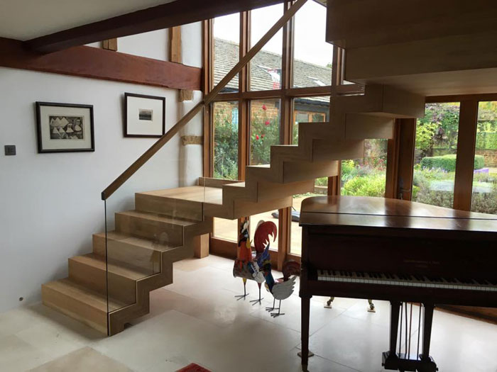 Oak Zig Zag Stairs