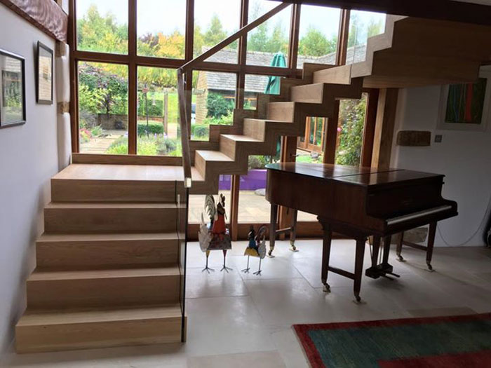 Oak Zig Zag Stairs